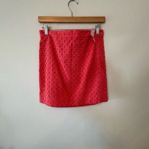 NWT J crew eyelet coral mini skirt